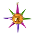 Load image into Gallery viewer, Amber Blossom Sunburst Glass Christmas ornament free blowing PRE-ORDER 2026-072
