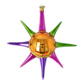 Amber Zenith Pulse | Hand-Painted Glass Ornament | Blubom 2026-072