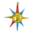 Load image into Gallery viewer, Golden Spectrum Sunburst Glass Christmas ornament free blowing PRE-ORDER 2026-073
