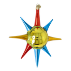 Gilded Verve | Hand-Painted Glass Ornament | Blubom 2026-073