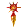 Load image into Gallery viewer, Crimson Solar Star Glass Christmas ornament free blowing PRE-ORDER 2026-074

