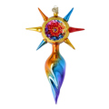 Amber Solstice | Hand-Painted Glass Ornament | Blubom 2026-075
