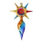 Amber Solstice | Hand-Painted Glass Ornament | Blubom 2026-075