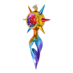 Amber Solstice | Hand-Painted Glass Ornament | Blubom 2026-075