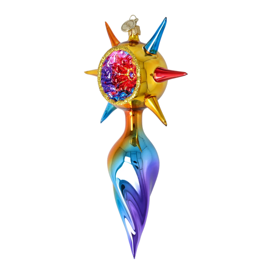 Aurora Spectrum Star Glass Christmas ornament free blowing PRE-ORDER 2026-075