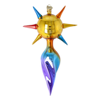 Amber Solstice | Hand-Painted Glass Ornament | Blubom 2026-075