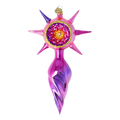 Orchid Solstice | Hand-Painted Glass Ornament | Blubom 2026-076