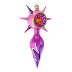 Orchid Solstice | Hand-Painted Glass Ornament | Blubom 2026-076