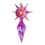Orchid Solstice | Hand-Painted Glass Ornament | Blubom 2026-076