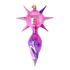 Orchid Solstice | Hand-Painted Glass Ornament | Blubom 2026-076