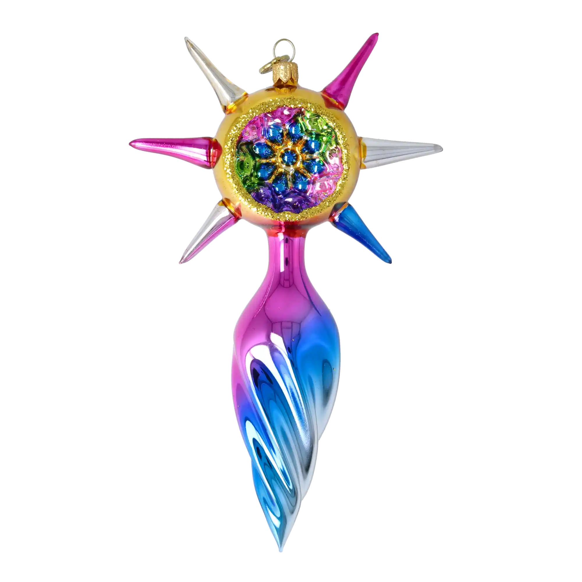 Prismatische Harmonie Starr Stern Glas Weihnachtsbaumschmuck Freies Blasen VORBESTELLUNG