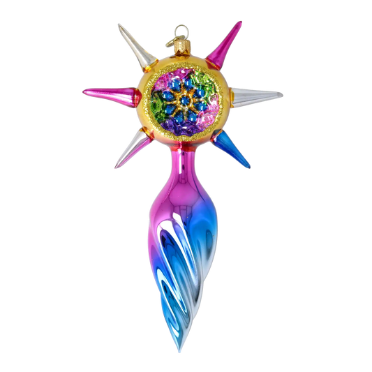 Adorno navideño de vidrio Estrella Starr Armonía Prismática soplado a mano RESERVA PREVIA