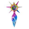 Electric Zenith Flow | Hand-Painted Glass Ornament | Blubom 2026-077