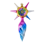 Electric Zenith Flow | Hand-Painted Glass Ornament | Blubom 2026-077