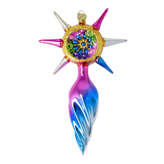 Prismatic Harmony Starr Star Glass Christmas ornament free blowing PRE-ORDER 2026-077