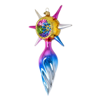 Electric Zenith Flow | Hand-Painted Glass Ornament | Blubom 2026-077