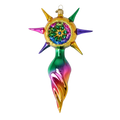 Vivid Midnight Zenith | Hand-Painted Glass Ornament | Blubom 2026-078