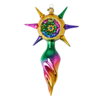 Vivid Midnight Zenith | Hand-Painted Glass Ornament | Blubom 2026-078