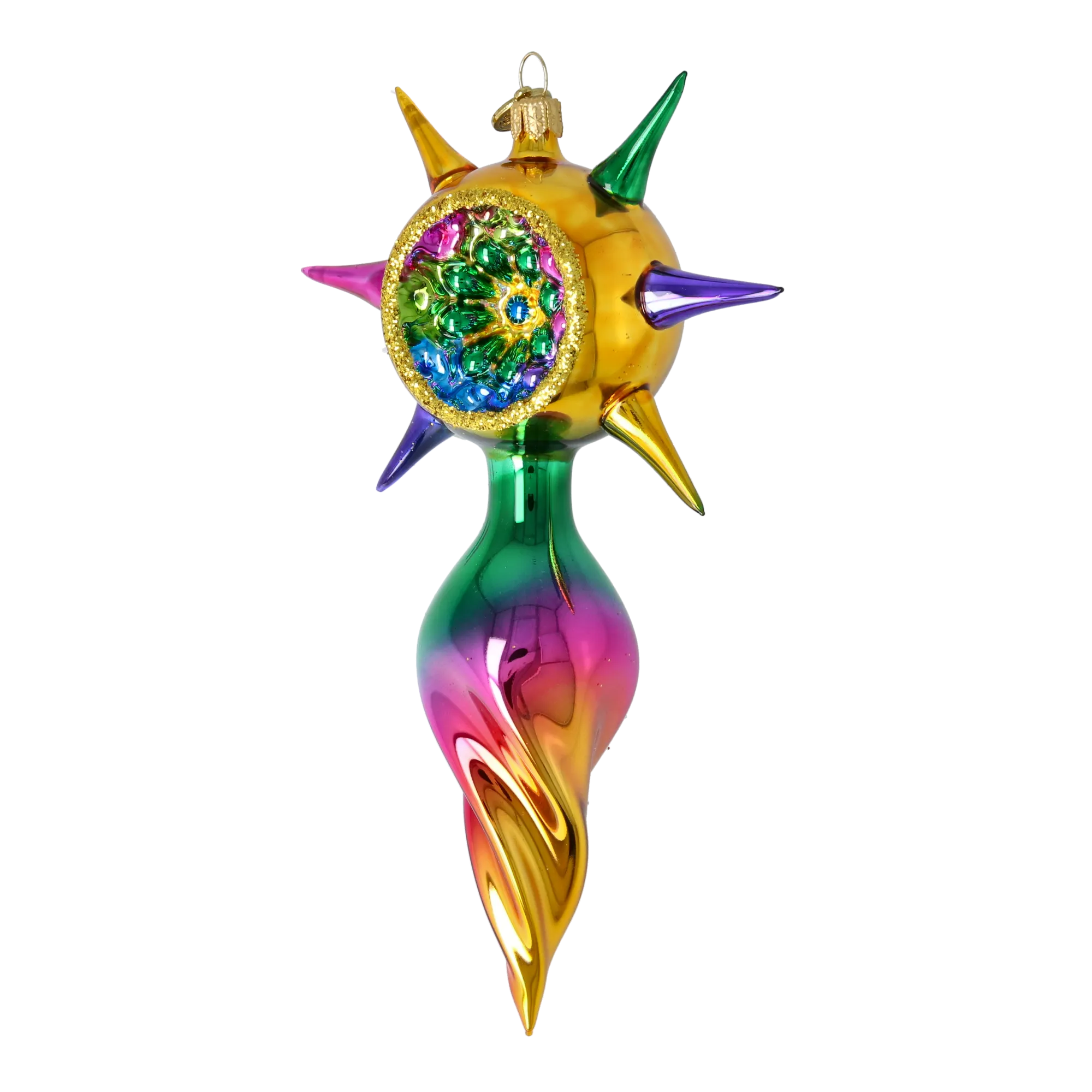 Emerald Radiance Star Glass Christmas ornament free blowing PRE-ORDER 2026-078