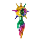 Vivid Midnight Zenith | Hand-Painted Glass Ornament | Blubom 2026-078