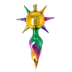 Vivid Midnight Zenith | Hand-Painted Glass Ornament | Blubom 2026-078