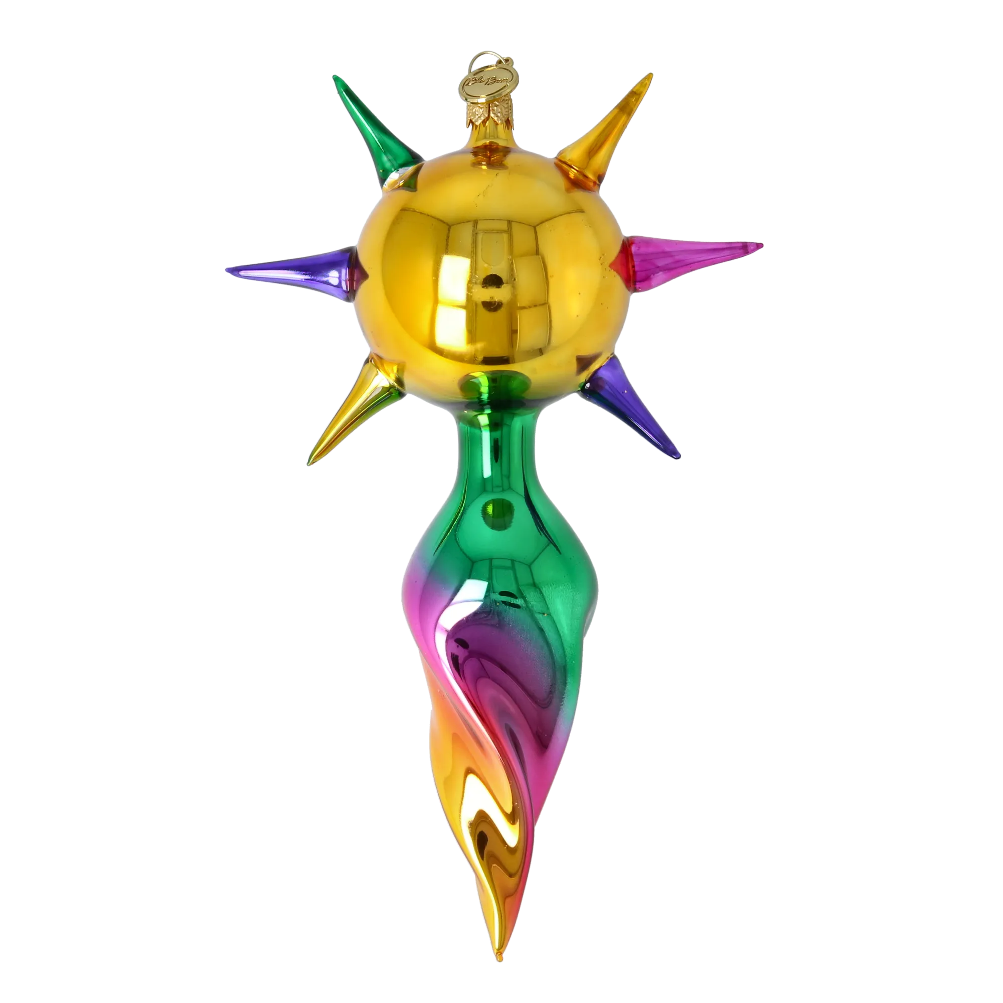 Emerald Radiance Star Glass Christmas ornament free blowing PRE-ORDER 2026-078