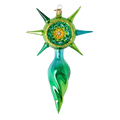 Verdant Zenith | Hand-Painted Glass Ornament | Blubom 2026-079