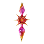 Magenta Solstice Zenith | Hand-Painted Glass Ornament | Blubom 2026-080