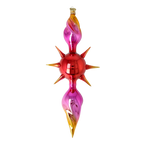 Magenta Solstice Zenith | Hand-Painted Glass Ornament | Blubom 2026-080