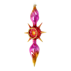 Magenta Solstice Zenith | Hand-Painted Glass Ornament | Blubom 2026-080