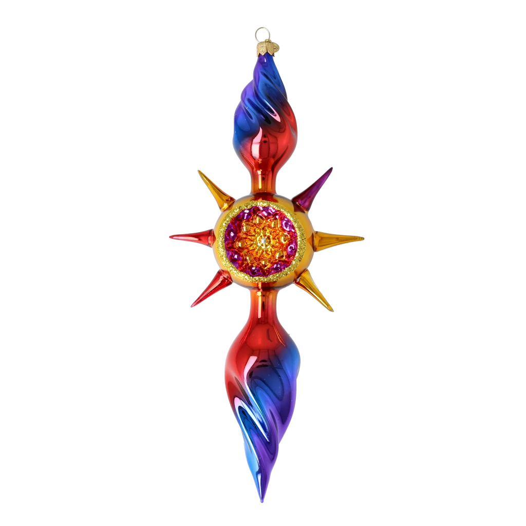 Twilight Pulse | Hand-Painted Glass Ornament | Blubom 2026-081