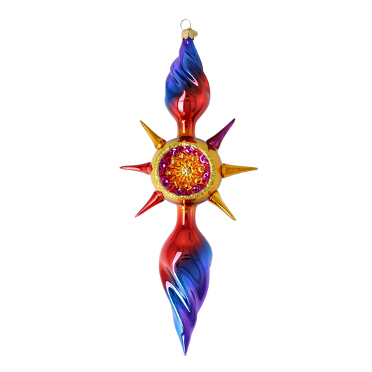 Solar Spectrum Star Glass Christmas ornament free blowing PRE-ORDER 2026-081