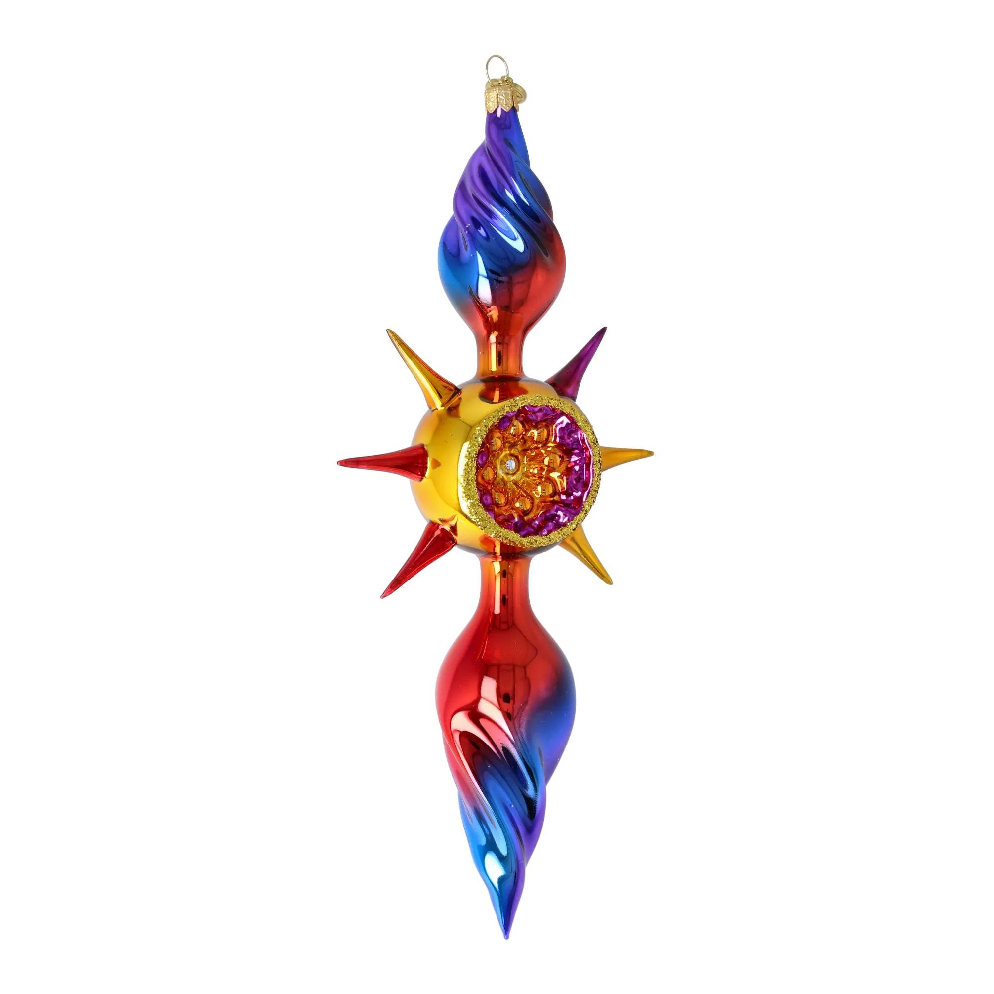 Twilight Pulse | Hand-Painted Glass Ornament | Blubom 2026-081