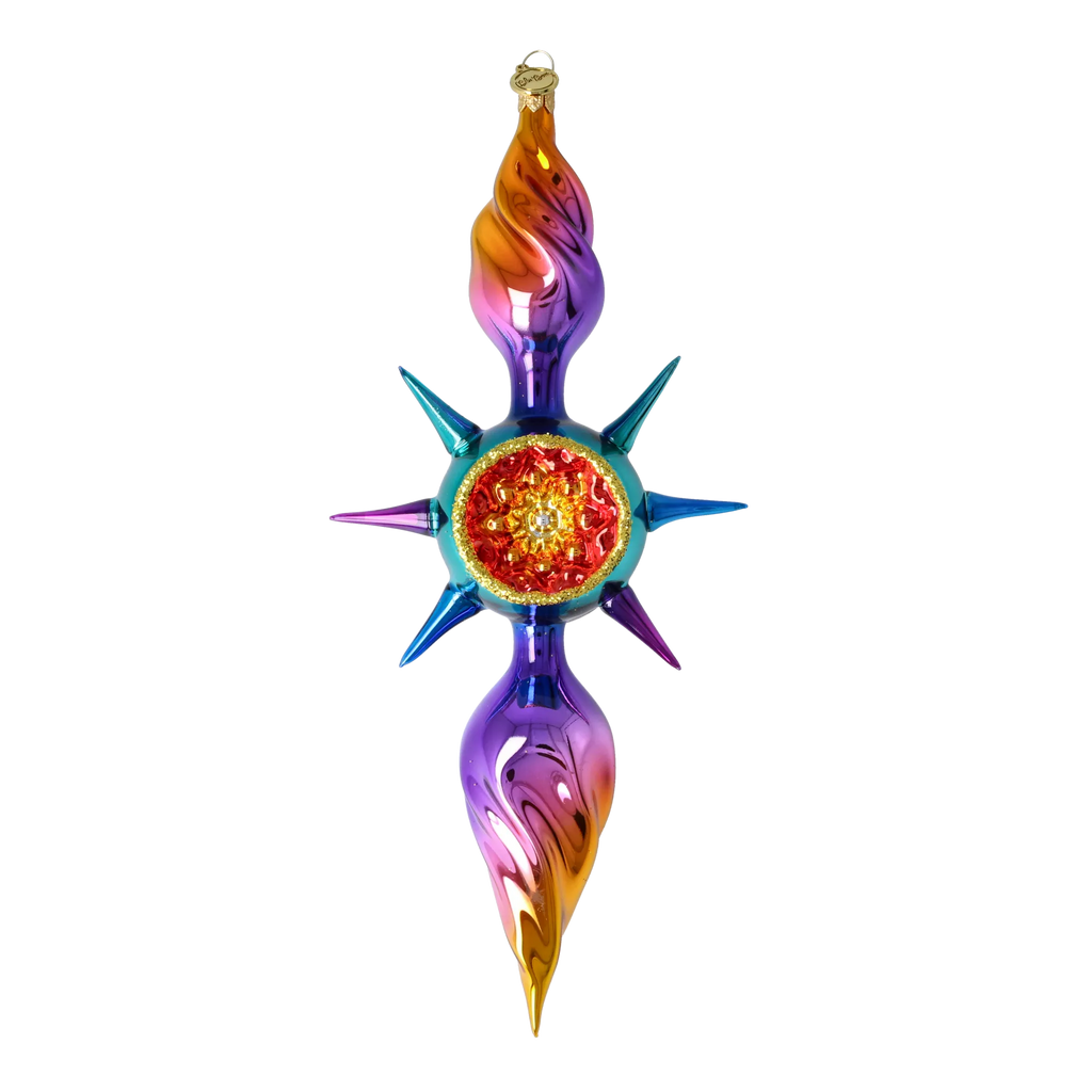 Amethyst Zenith | Hand-Painted Glass Ornament | Blubom 2026-082
