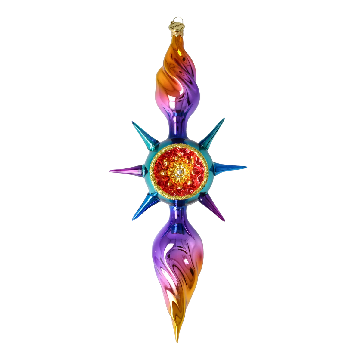 Amethyst Zenith | Hand-Painted Glass Ornament | Blubom 2026-082