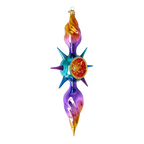 Amethyst Zenith | Hand-Painted Glass Ornament | Blubom 2026-082