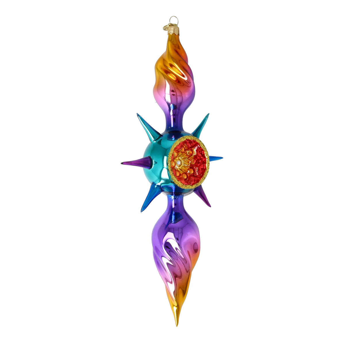 Amethyst Zenith | Hand-Painted Glass Ornament | Blubom 2026-082