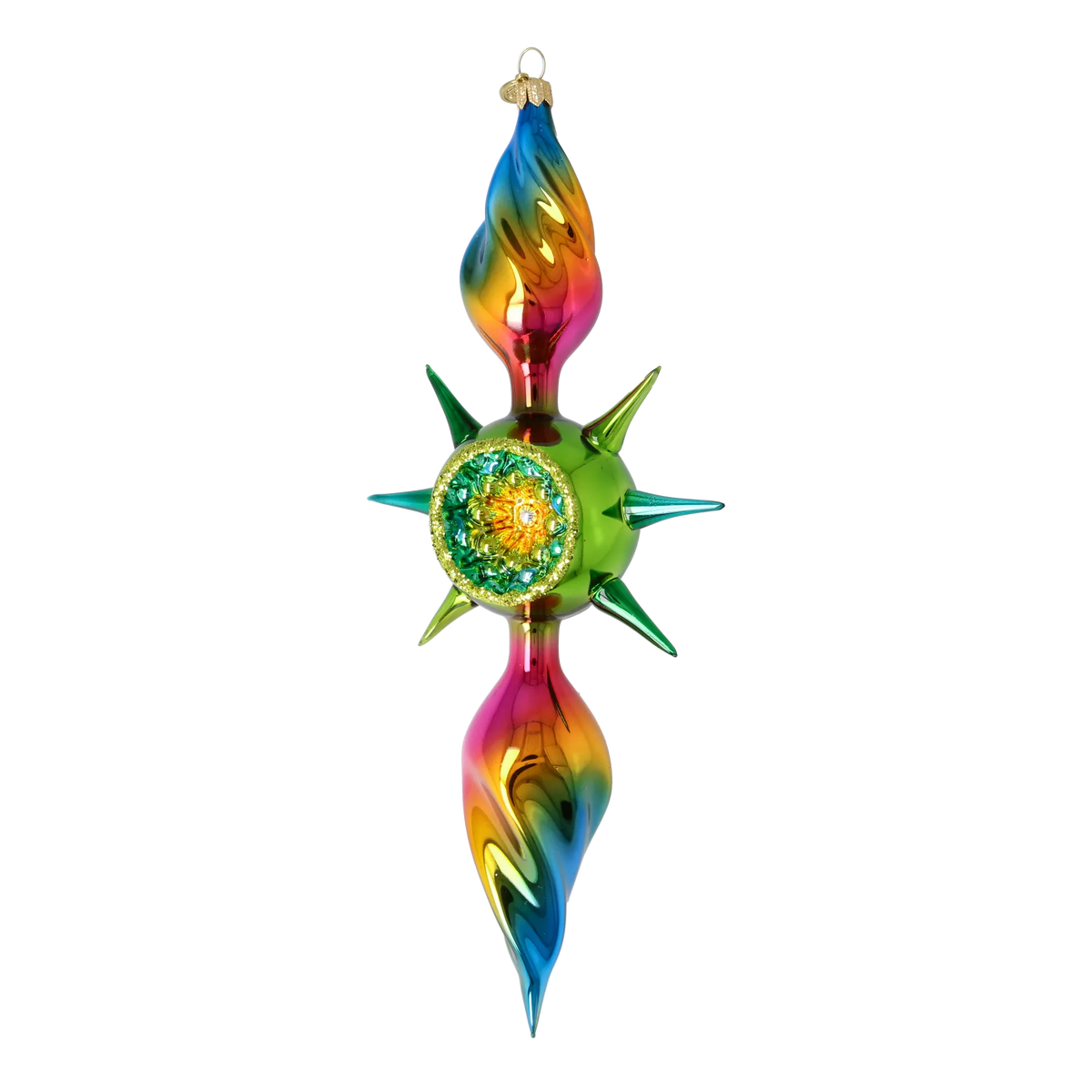Luminous Aurora Pulse | Hand-Painted Glass Ornament | Blubom 2026-083