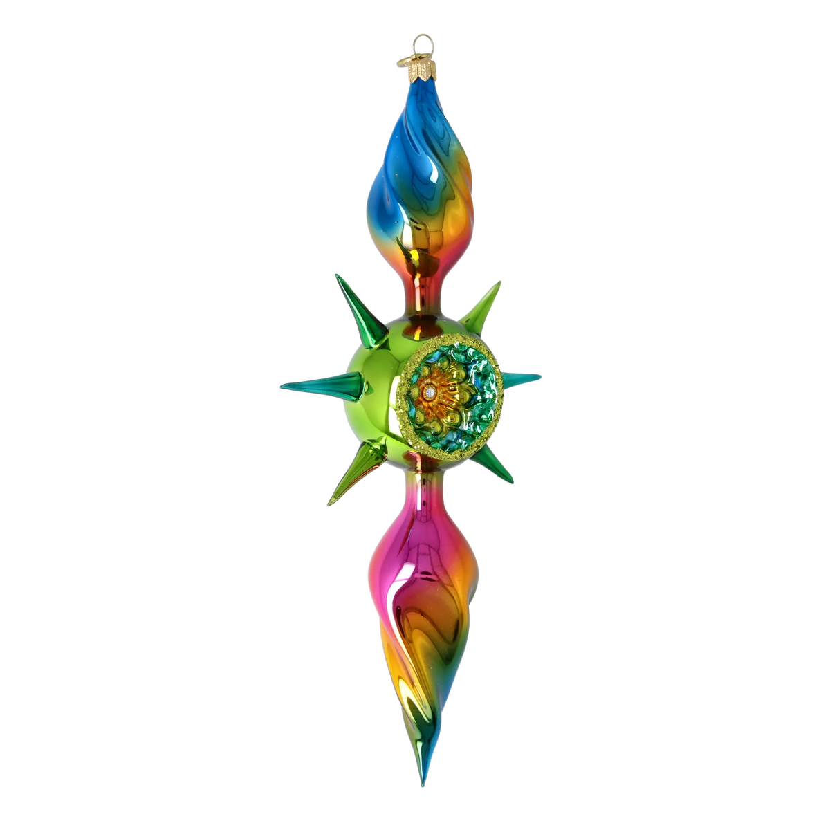 Luminous Aurora Pulse | Hand-Painted Glass Ornament | Blubom 2026-083