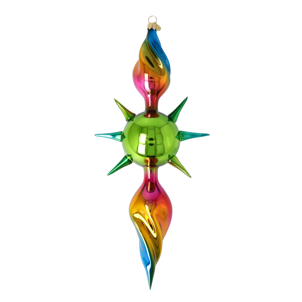 Luminous Aurora Pulse | Hand-Painted Glass Ornament | Blubom 2026-083