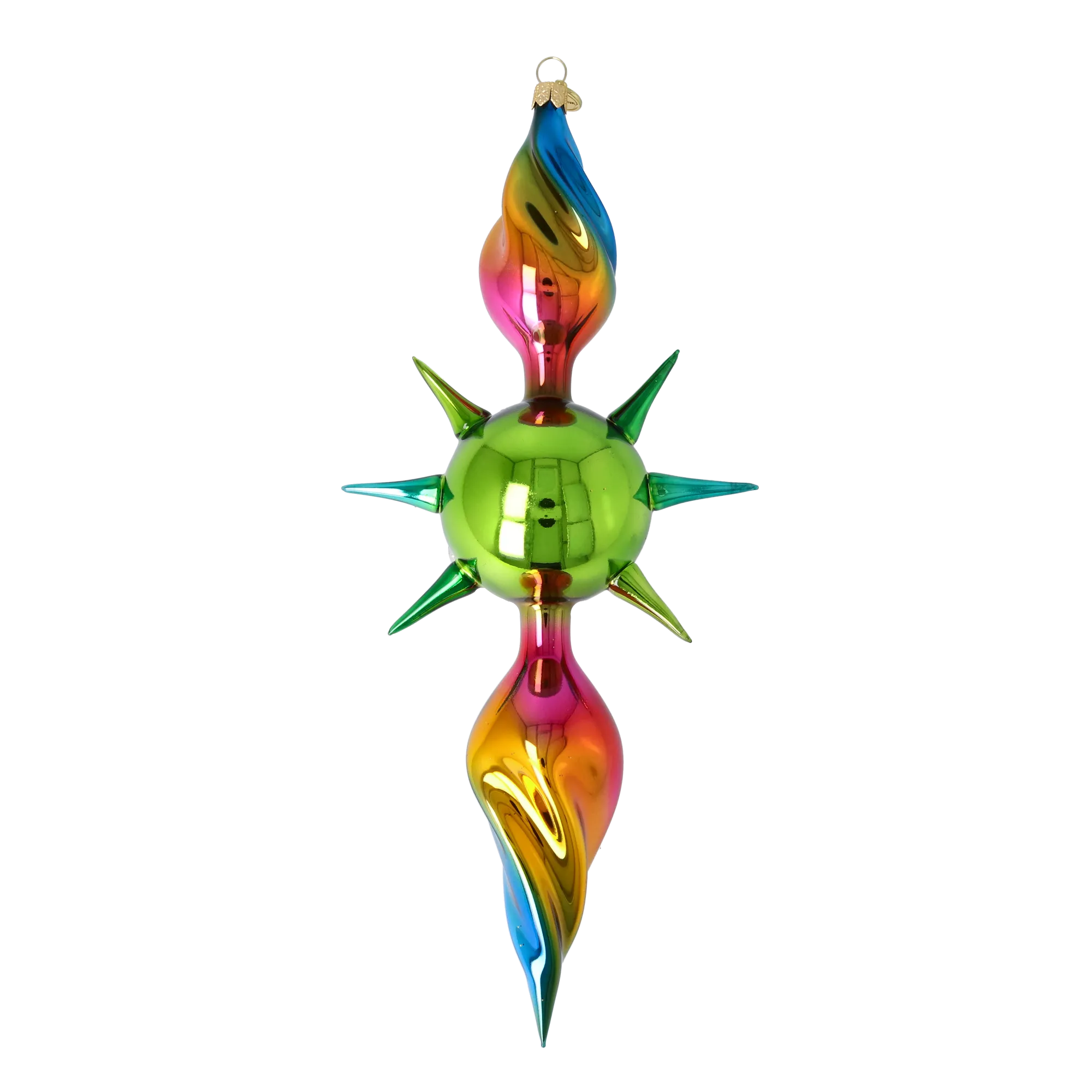Luminous Aurora Pulse | Hand-Painted Glass Ornament | Blubom 2026-083