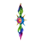 Vivid Zenith Aura | Hand-Painted Glass Ornament | Blubom 2026-084