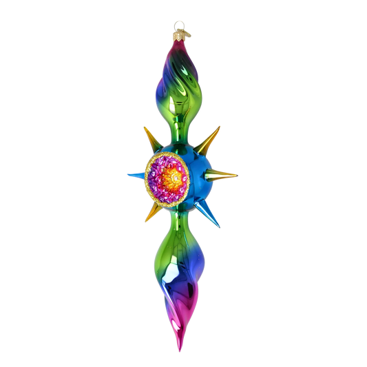 Emerald Radiance Star Glass Christmas ornament free blowing PRE-ORDER 2026-084