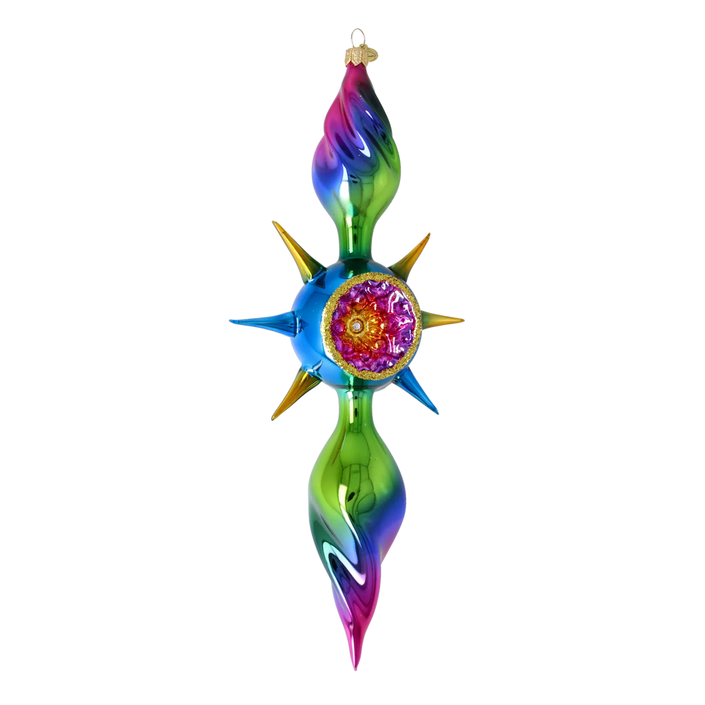 Vivid Zenith Aura | Hand-Painted Glass Ornament | Blubom 2026-084