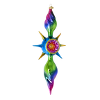 Vivid Zenith Aura | Hand-Painted Glass Ornament | Blubom 2026-084