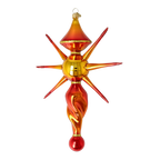 Gilded Ember Zenith | Hand-Painted Glass Ornament | Blubom 2026-086