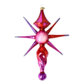 Load image into Gallery viewer, Rose Crystal Star Glass Christmas ornament free blowing PRE-ORDER 2026-087
