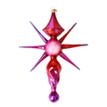 Ruby Solar Flare | Hand-Painted Glass Ornament | Blubom 2026-087