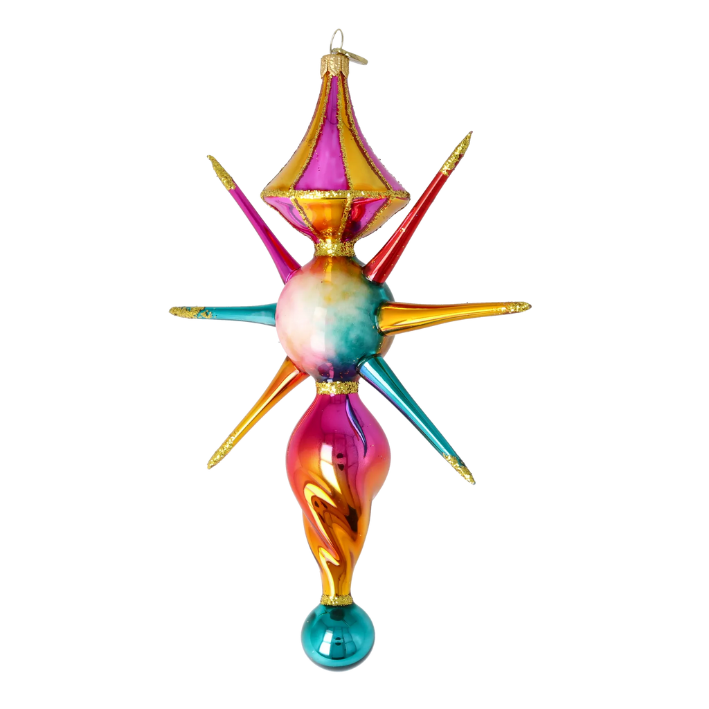 Fuchsia Zenith Pulse | Hand-Painted Glass Ornament | Blubom 2026-088