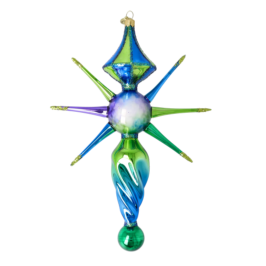 Northern Glow Star Glass Christmas ornament free blowing PRE-ORDER 2026-089